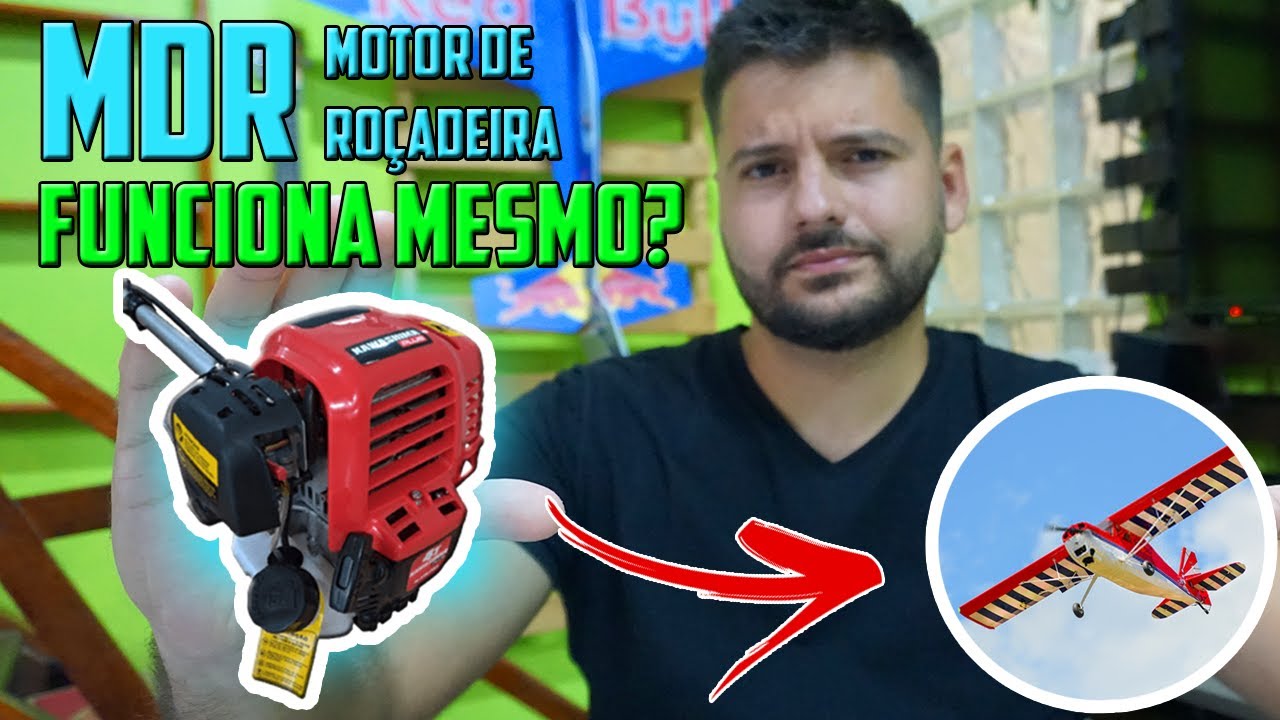AEROMODELO com motor de ROÇADEIRA funciona??