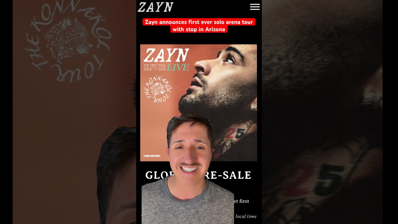 Zayn announces first ever solo arena tour with stop in Arizona