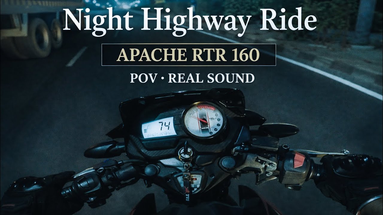Highway Night Ride | ASMR | POV Drive | Apache RTR 160 bs6 2022