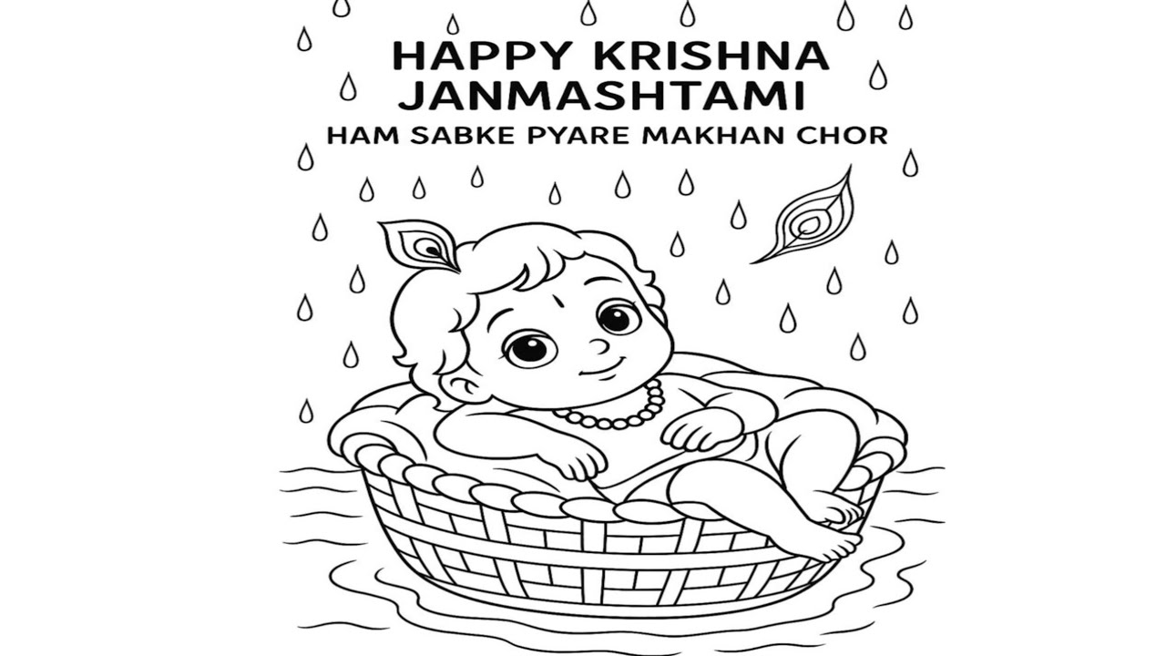 How to draw Lord Krishna Janmashtami Lord Krishna drawing #artistpavan004 @pavanrajbhar2086 