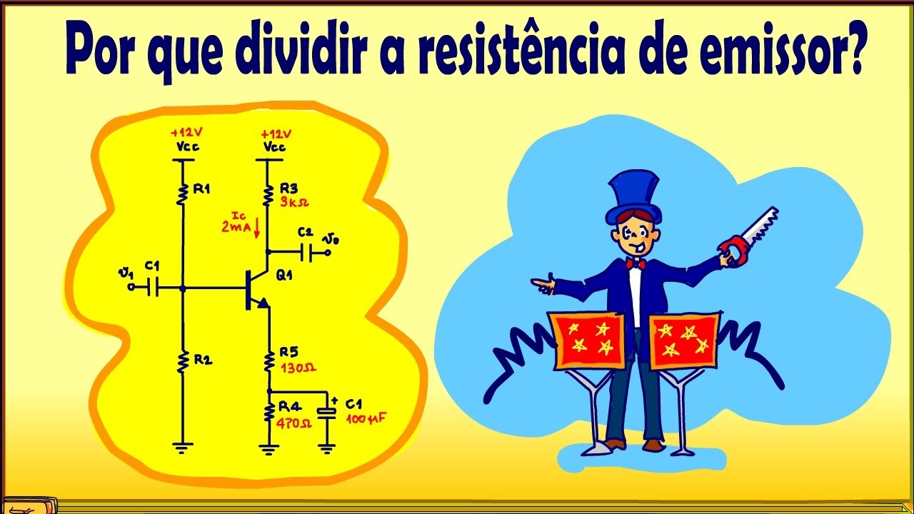 Por que usar duas resistências no emissor dos amplificadores?