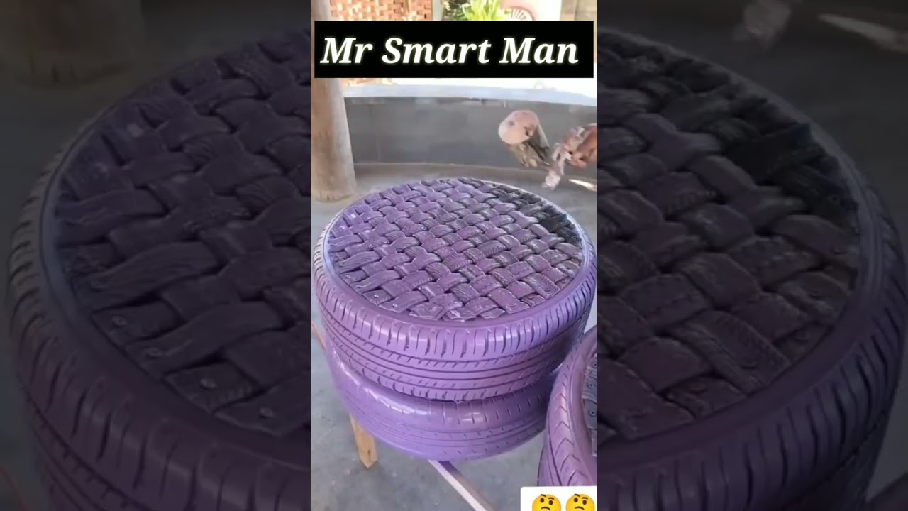 #Amazing Chair how to use #Wast Tyres into  chair #Mr SmartMan