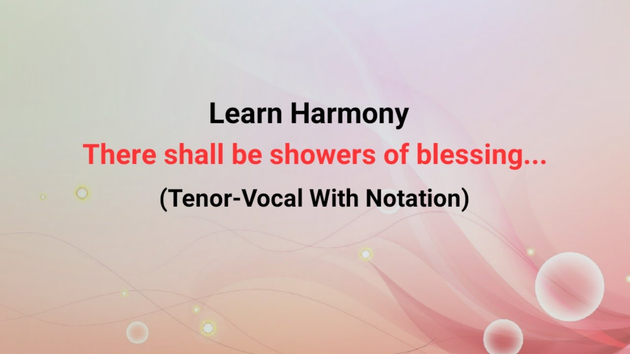 There shall be showers of blessing | tenor vocal | notation. Famous hymn separate parts.