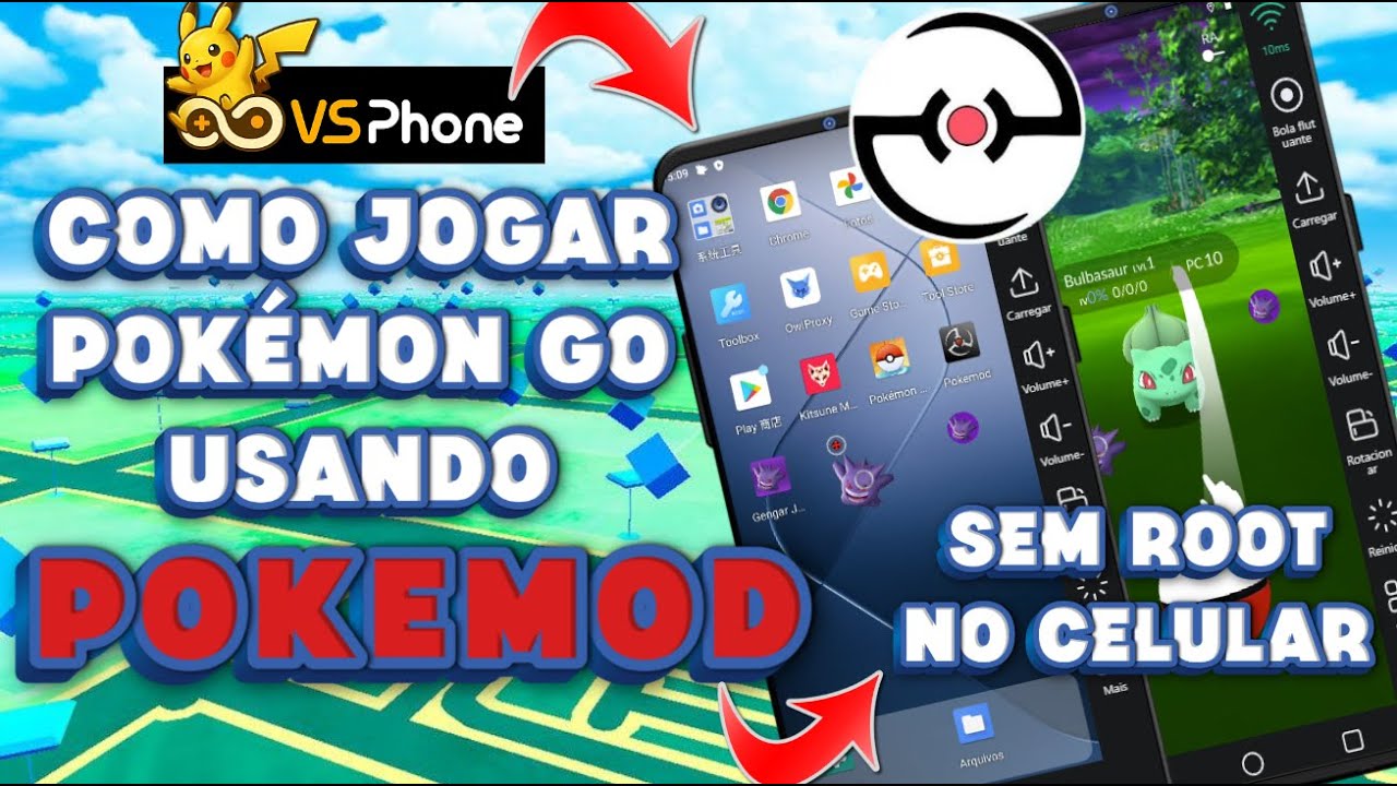 VSPHONE TUTORIAL COMPLETO COMO ATIVAR ROOT INSTALAR POKEMOD JOYSTICK Para POKEMON GO Sem ROOT