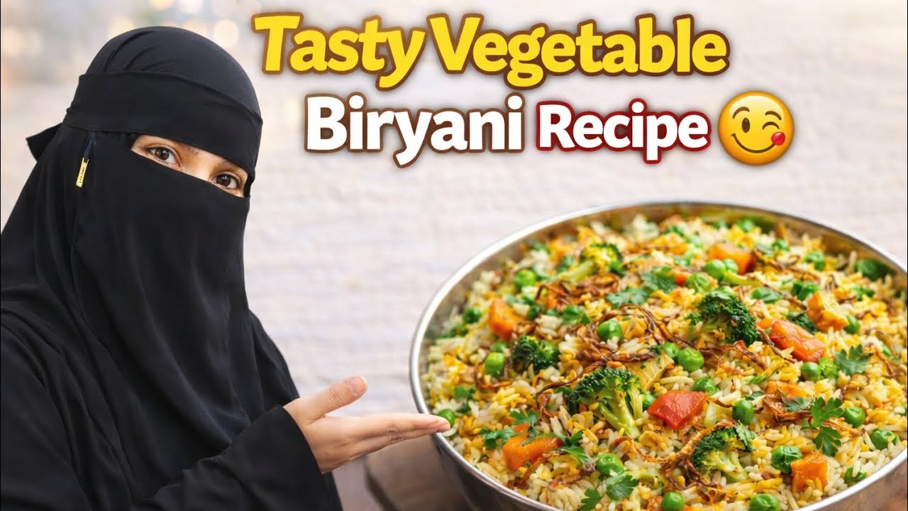 Tasty Vegetable Biryani Recipe 😋 | Easy Veg Biryani at Home