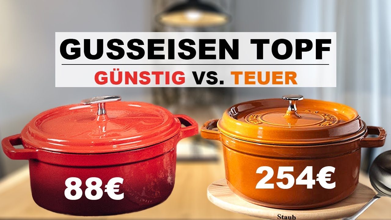 Teuer vs. G&uuml;nstig - Gusseisen Br&auml;ter von Staub u. Oakfire im Vergleich | Lohnt sich der teure Topf?