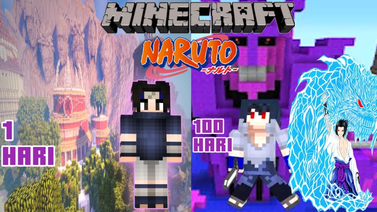 100 Hari di Minecraft Naruto,Menjadi Sasuke Uchiha dengan jurus Terkuat dan inilah yang terjadi