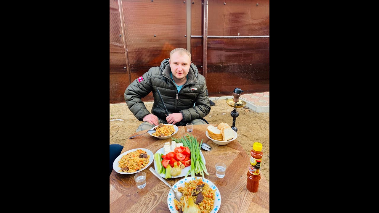 Ферганский плов,в казане на костре!!!