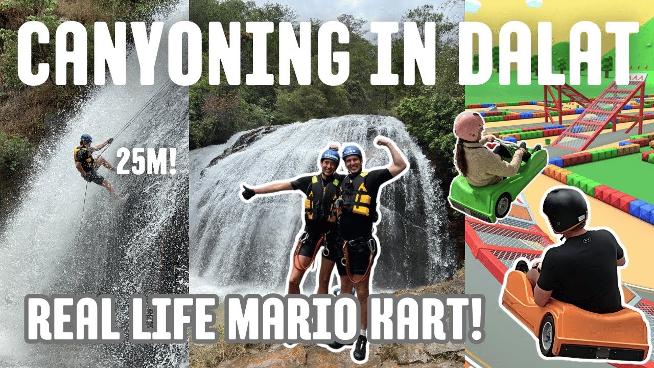 Canyoning and Real Life Mario Kart in Dalat Vietnam!