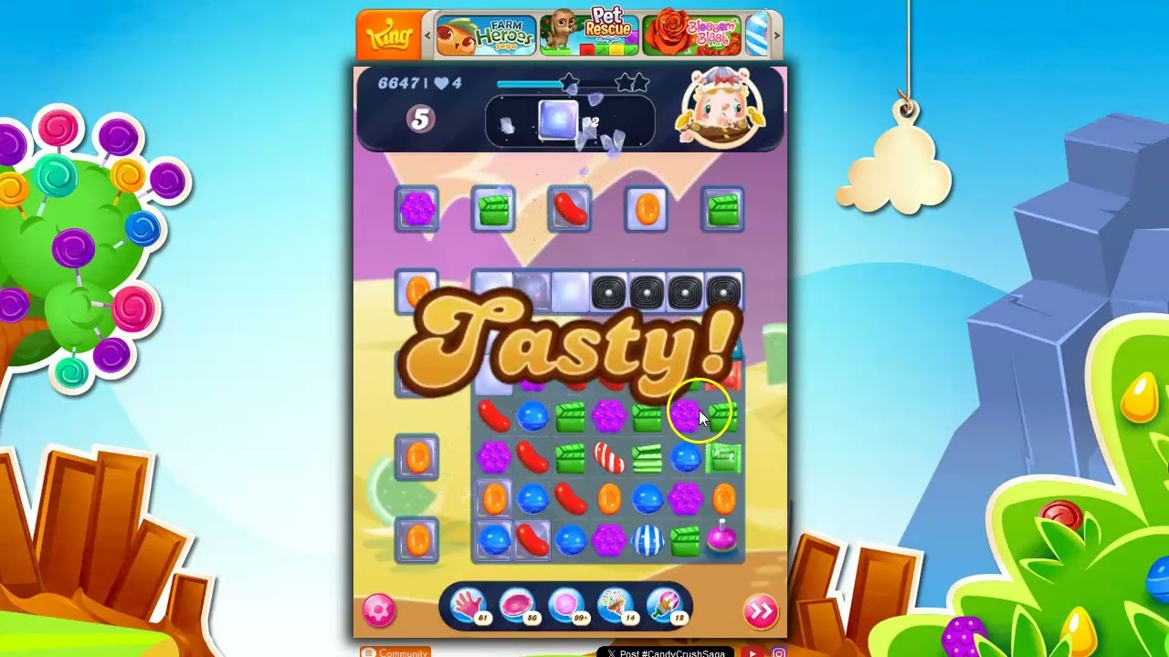 Candy Crush Level 6647 Talkthrough, 28 Moves 0 Booster