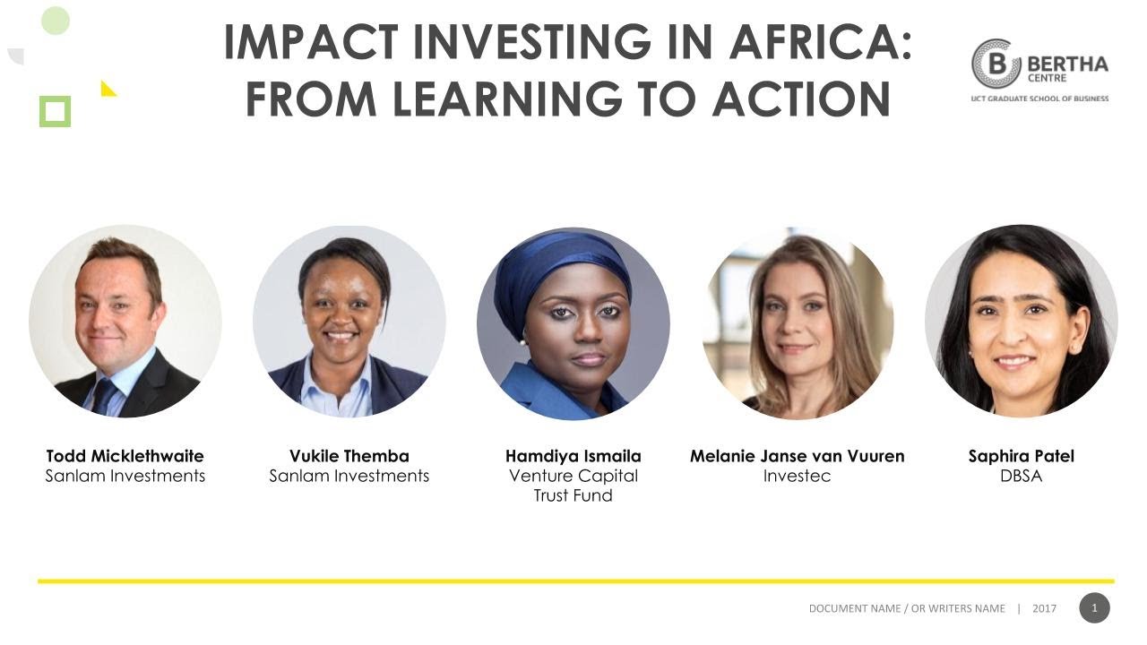 Impact investing in Africa Webinar: From learning to action