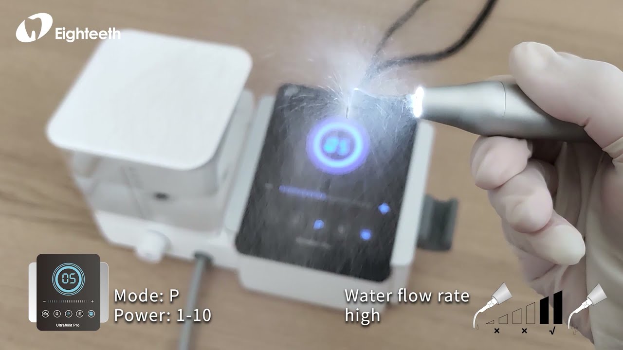 Eighteeth Ultrasonic Scaler UltraMint Pro Video Guide Function Disply