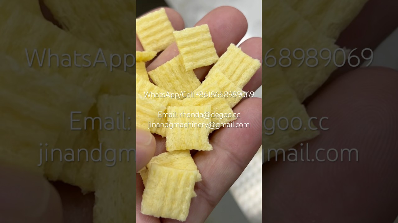 Fried flat chips corn chips nacho chips extruder machine snack chips production line #extruder