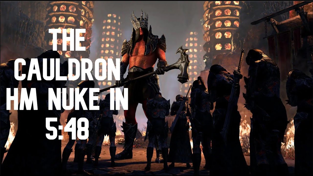 ESO - The Cauldron HM NUKE World Record - 5:48 - Fallen Banners - Sorc TANK/DD