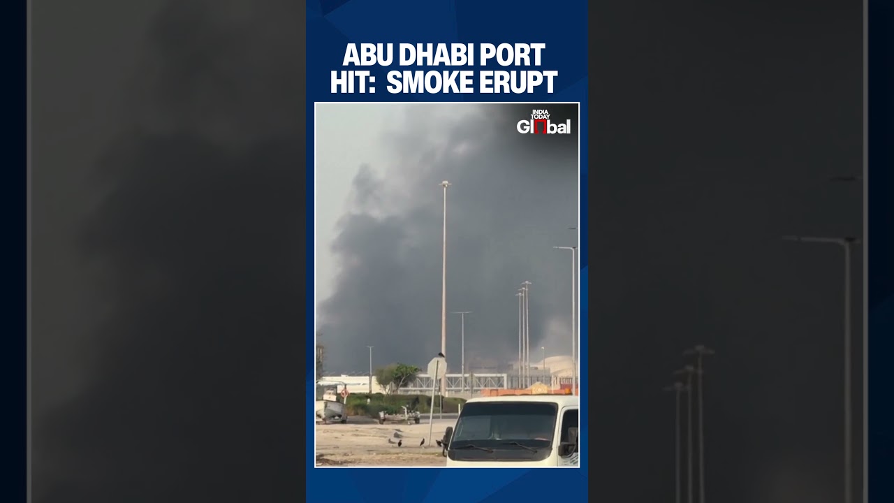 Smoke Erupts at Abu Dhabi Zayed Port as Iran Retaliation Rocks Gulf Cities #abudhabi