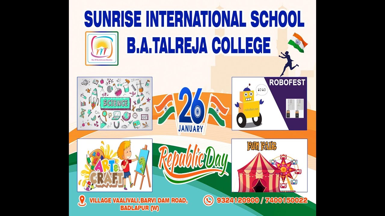 Sunrise International School presents Robotics Projects Fun & Fair Activities, and Food Stall Events