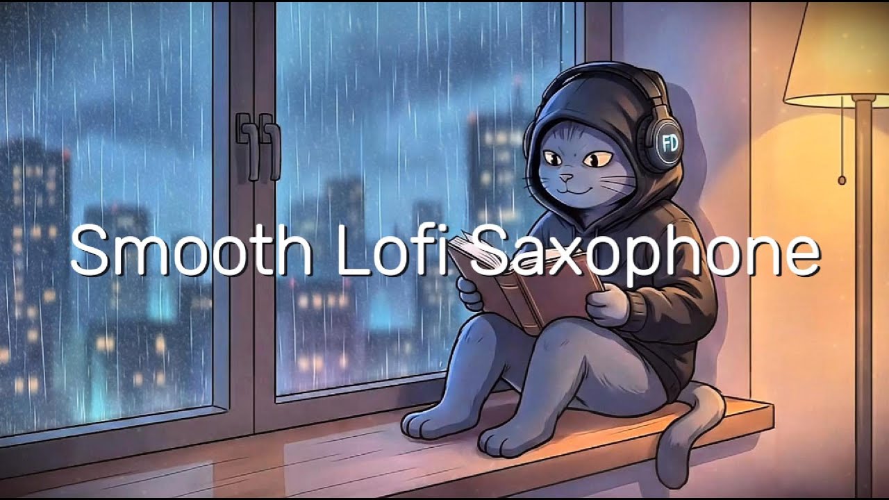 (2 Hours) Midnight Jazz Club 🎷 Classy Noir Saxophone Lofi | Late Night Rooftop Ambience