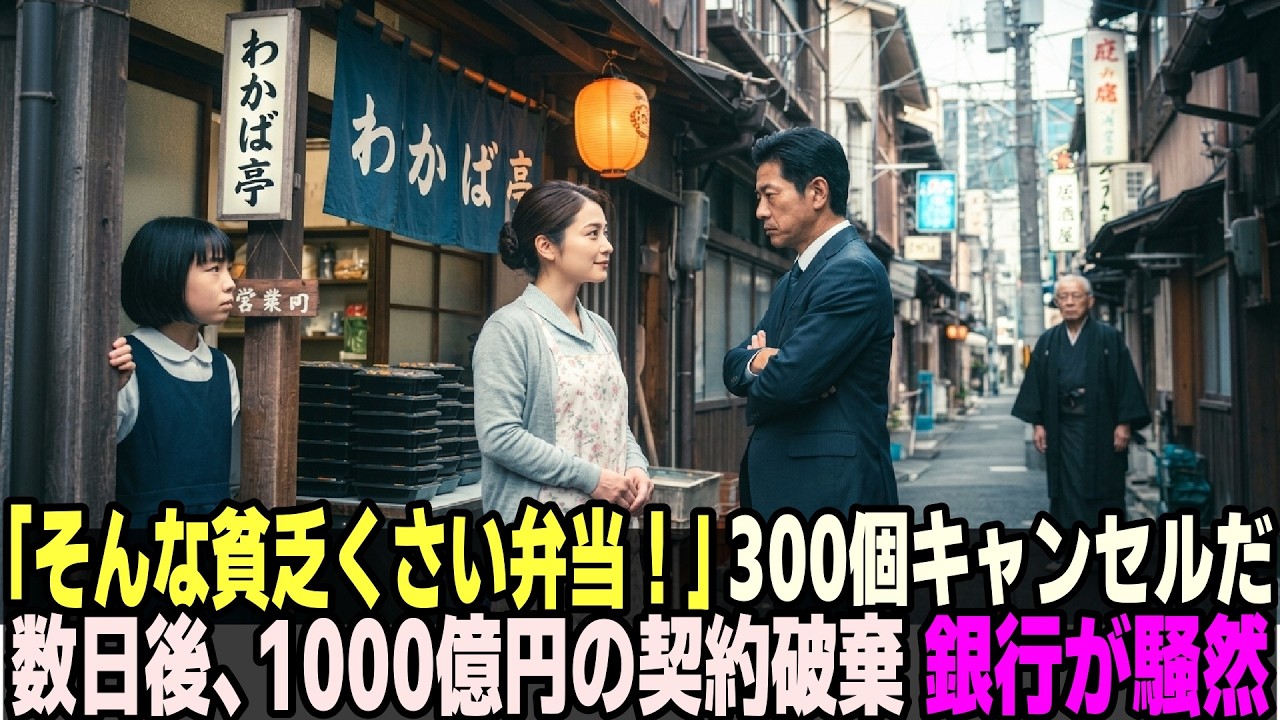 「そんな貧乏臭い弁当いらない」と見下された弁当屋当日300食の弁当をキャンセルする銀行員。数日後、1000億円契約破棄の静かな真相が．．．