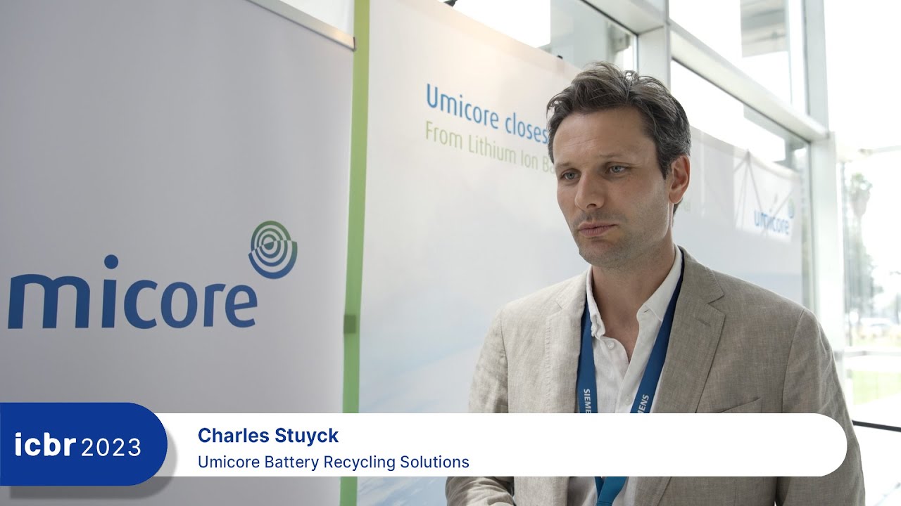 ICBR 2023 interview &ndash; Umicore Battery Recycling Solutions&ndash; Charles Stuyck