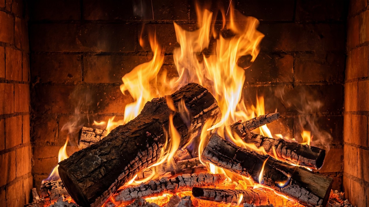 🔥 Fireplace Classic 4K. Cozy Fire with Crackling Fireplace Sounds. Fireplace 4K UHD