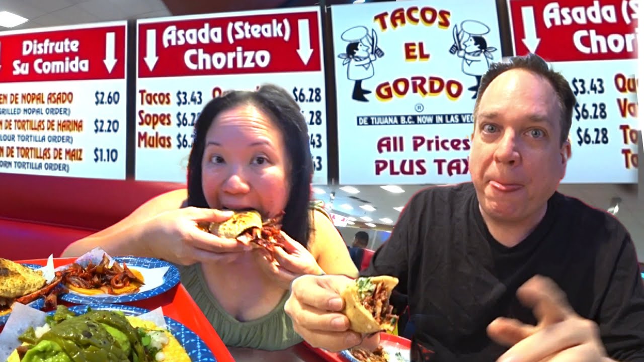 Tacos El Gordo Las Vegas Mexican Food! Meaty Tacos & Cheesy Quesadillas - Best New Restaurants Vegas