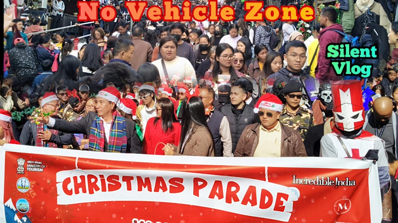 The First Aizawl Mizoram Christmas Parade| No Vehicle Zone 2025 [Full HD] Silent Vlog