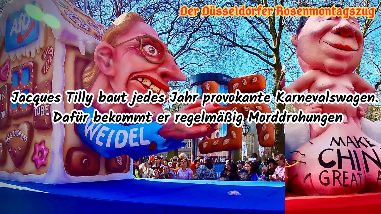 🚨 Morddrohungen gegen Düsseldorfer Wagenbauer Jacques Tilly ⚠️ Karnevalszüge 2025 in Düsseldorf