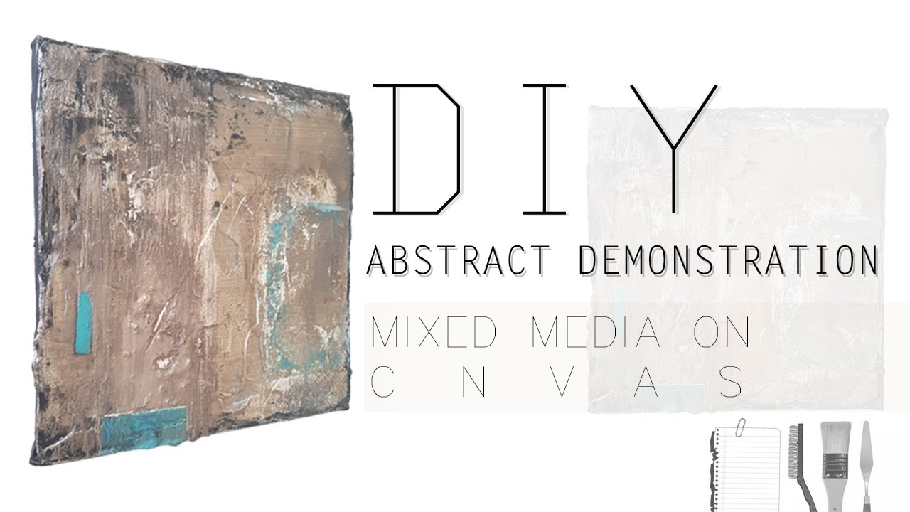 Abstract Painting vintage effect /easy DİY Acrylic painting / Art Therapy / palette knife /relaxing