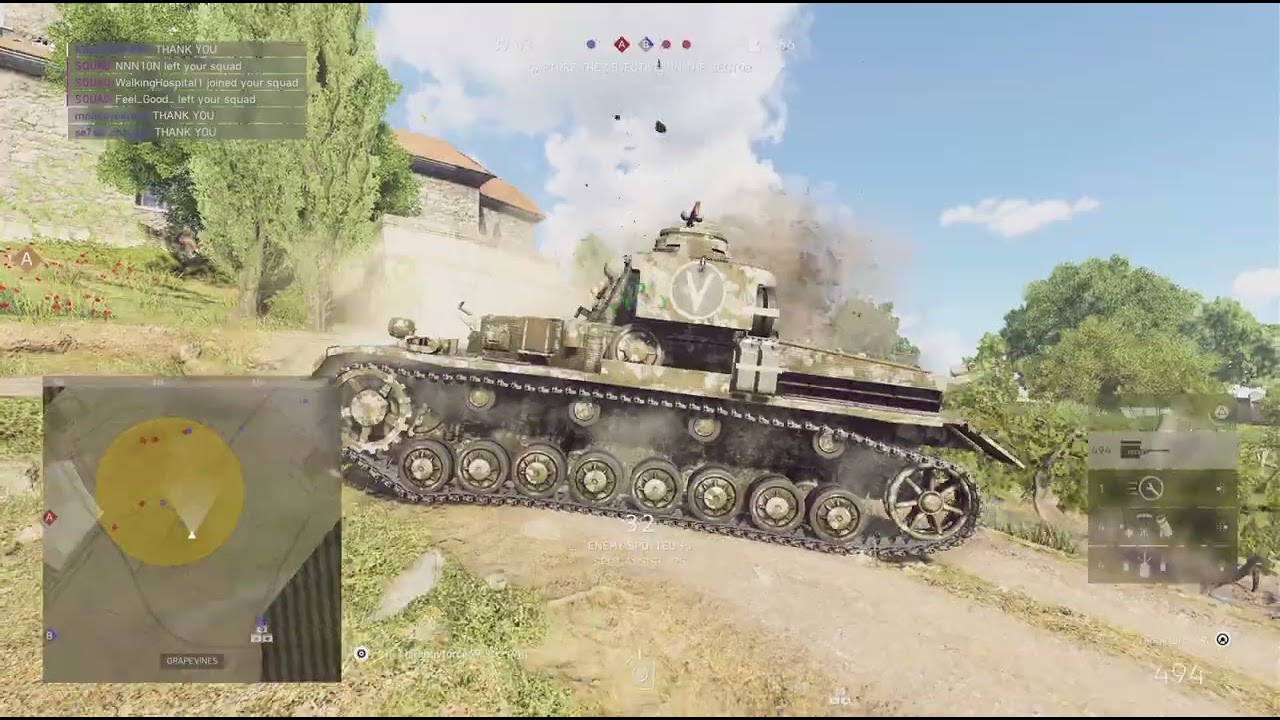 Battlefield V panzer IV on Arras 