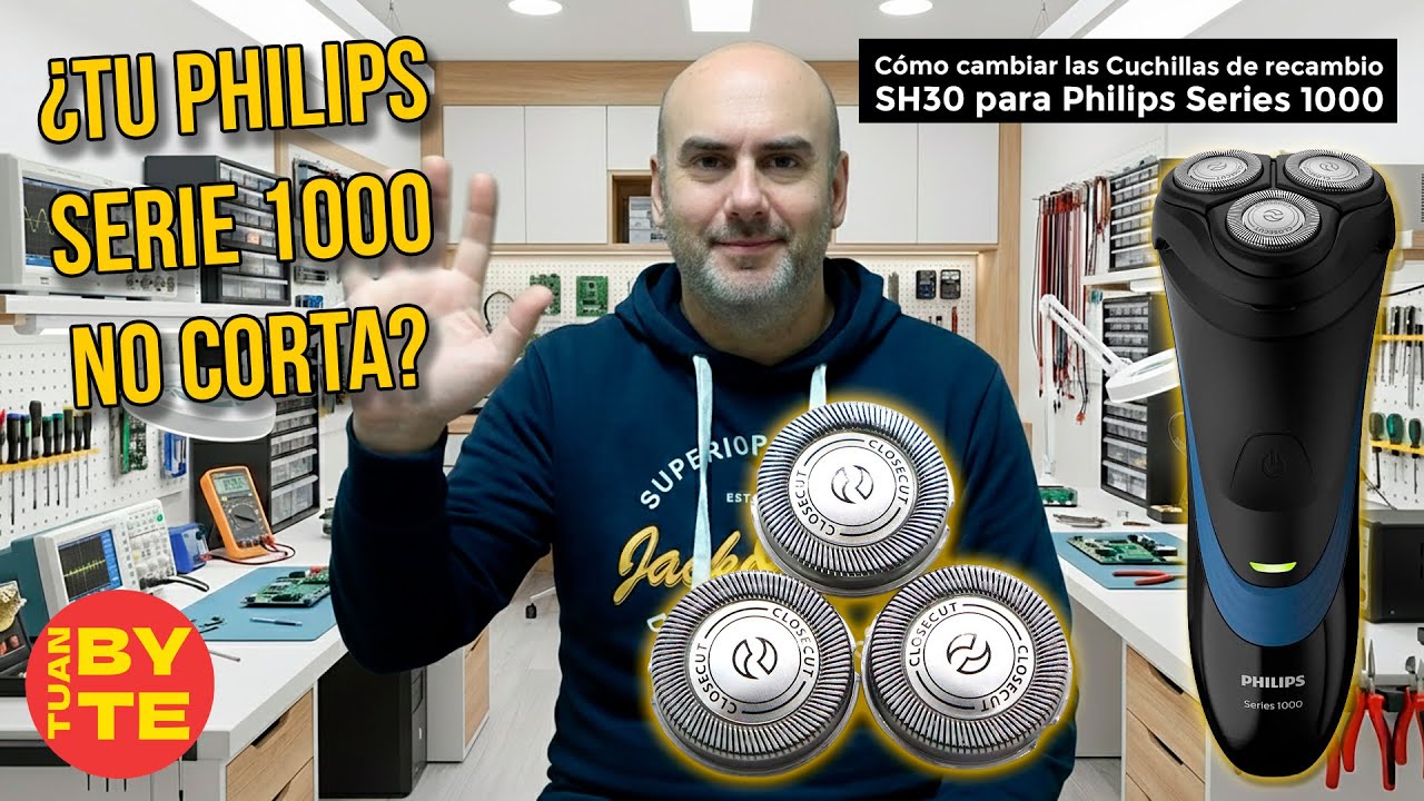 ¡Deja tu Afeitadora 🪒 como NUEVA! Cambio de Cuchillas Compatibles SH30 para Philips Series 1000 ✨