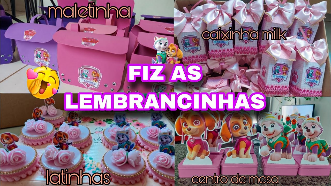 FIZ AS LEMBRANCINHAS PARA O ANIVERSÁRIO DA LALA 🥳💕 tema Skye e Everest 💕