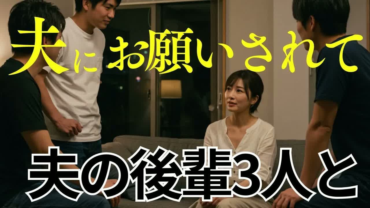 夫にお願いされて後輩3人と   【朗読・小説】