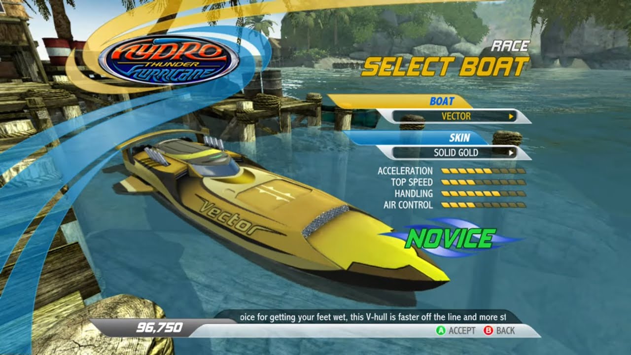 Hydro Thunder Hurricane - Solid Gold VECTOR (All Race Events)