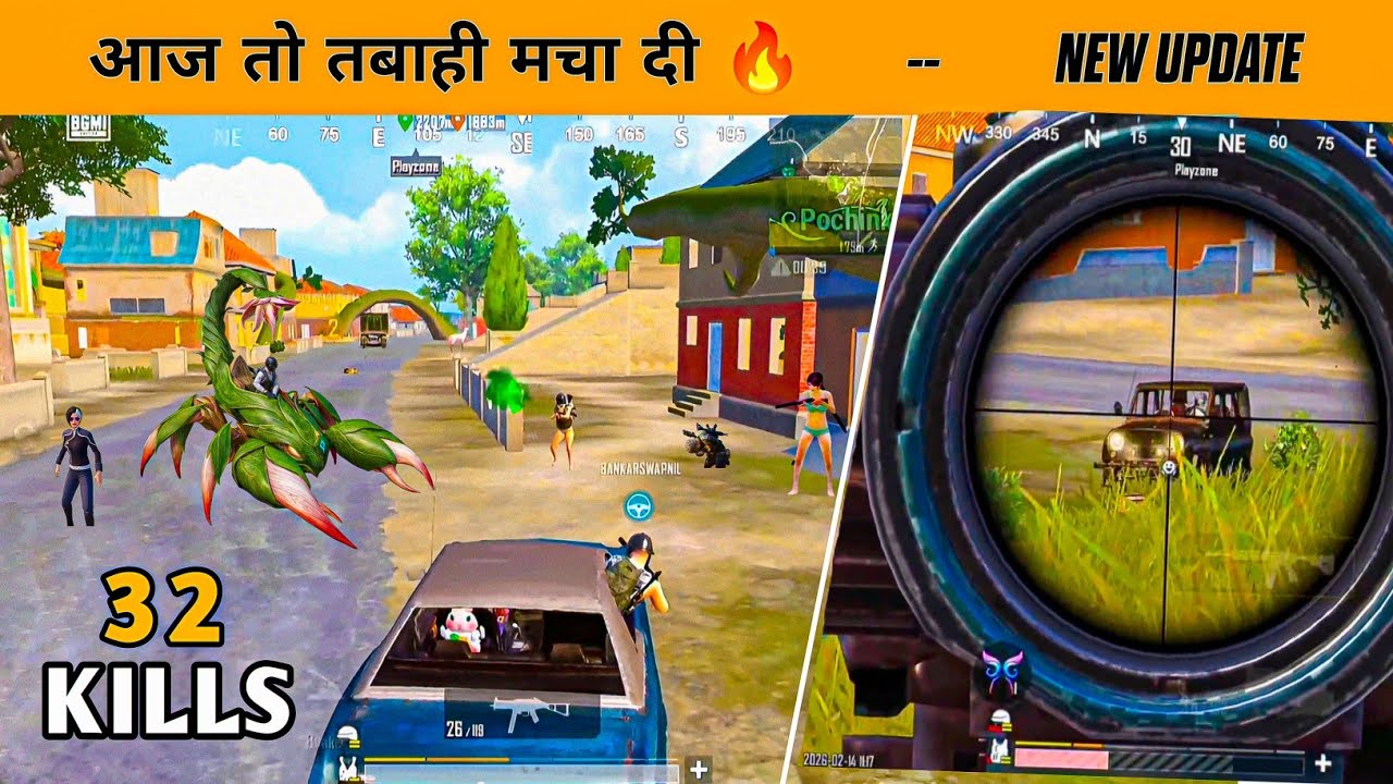 New Update Me 32 Kills 😱 | Pochinki Se Last Zone Tak Full Tabahi 🔥