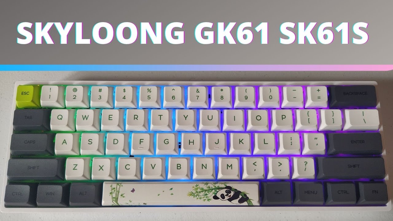Unboxing e Review Teclado Bluetooth Mecânico sem fio 60% SKYLOONG GK61 SK61S
