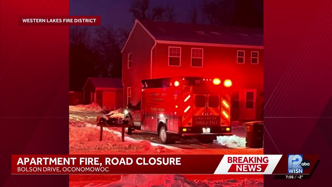 Apartment fire closes Bolson Drive near Oconomowoc High School