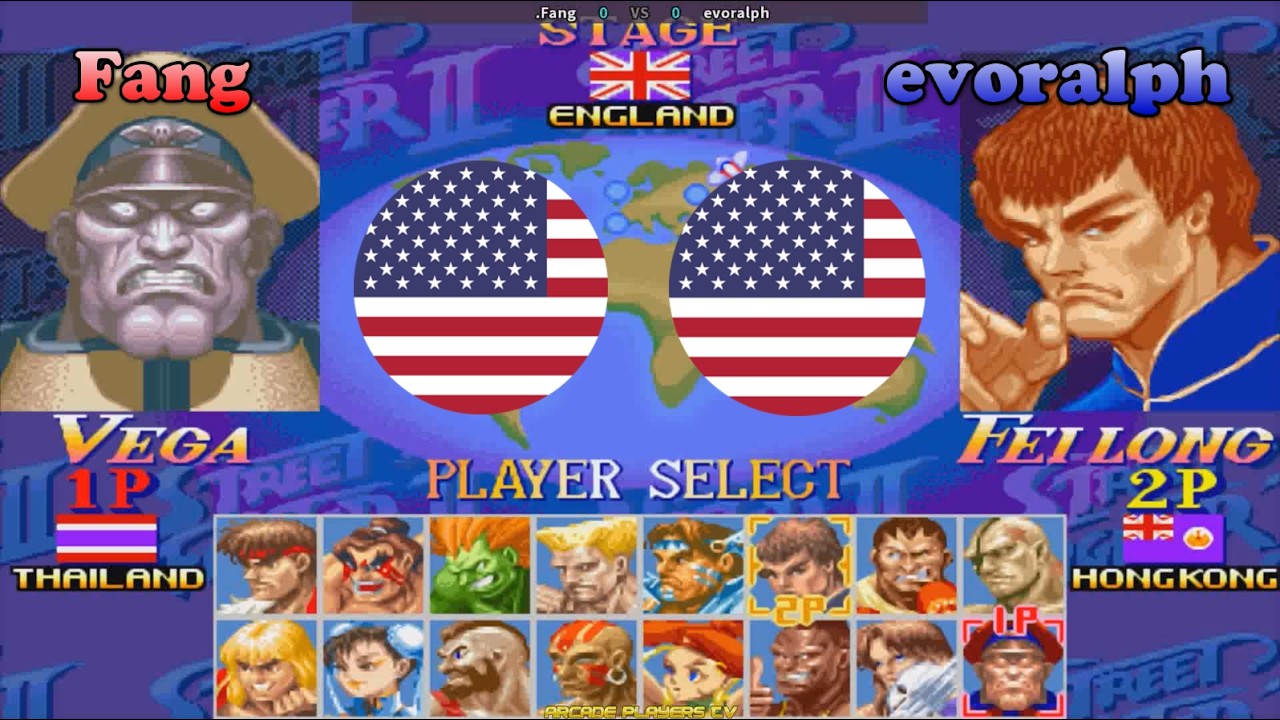 #fightcade Super Street Fighter 2 Turbo ➤ Fang (Usa) vs evoralph (Usa) 超级街霸2X