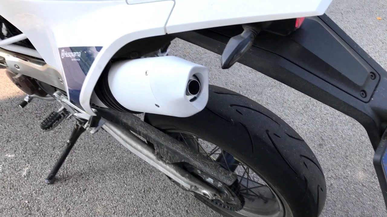 Husqvarna 701 supermoto stock exhaust vs. GPR Albus exhaust