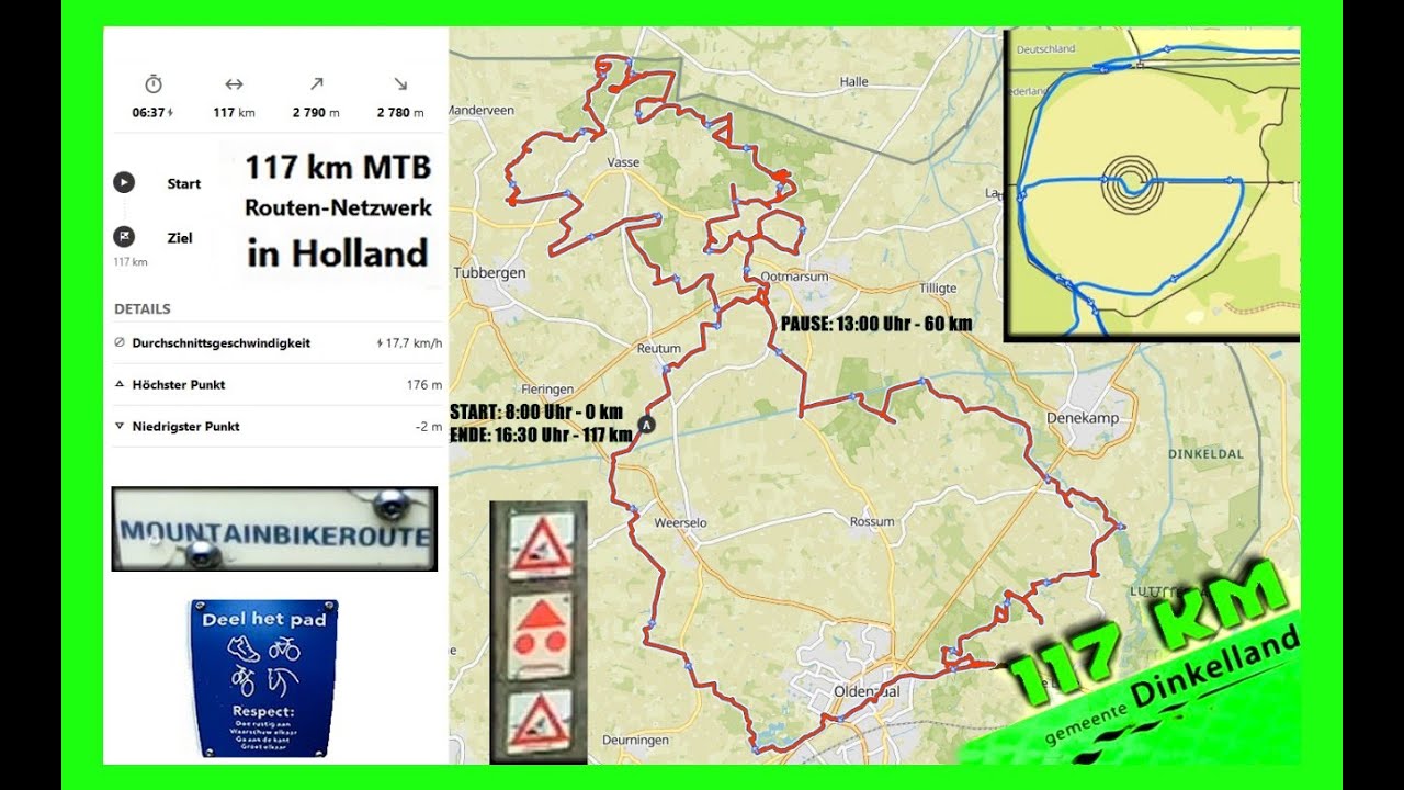 117km xc flow + cross-country adventure / Holland - Losser-Trails - AllMountain / E-MTB + 400Wh Akku
