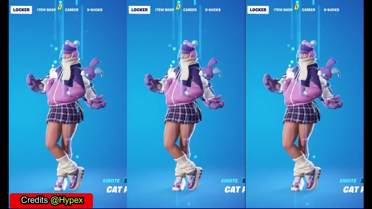 Her actual hands are in her jacket (Leelah Skin Doing Emotes)