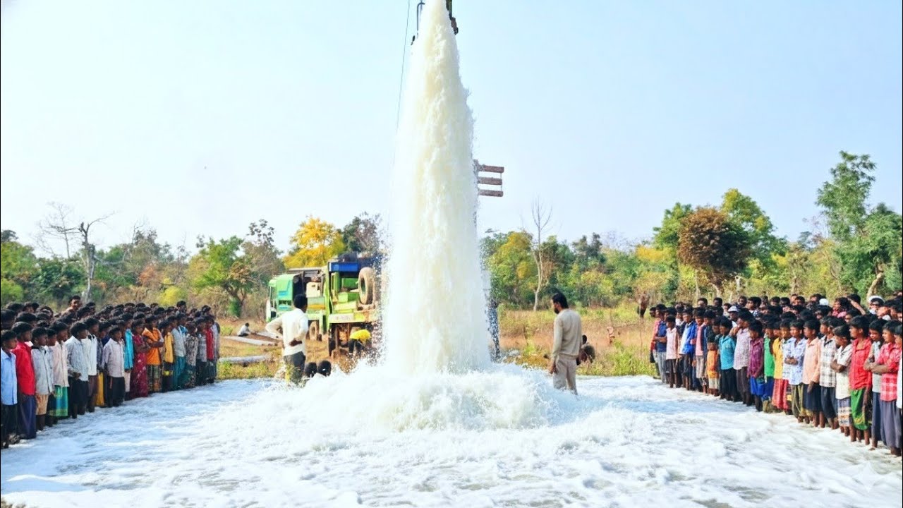 Borewell Drilling & 5HP Submersible Motor Installation | Traditional Coconut Water Checking Method