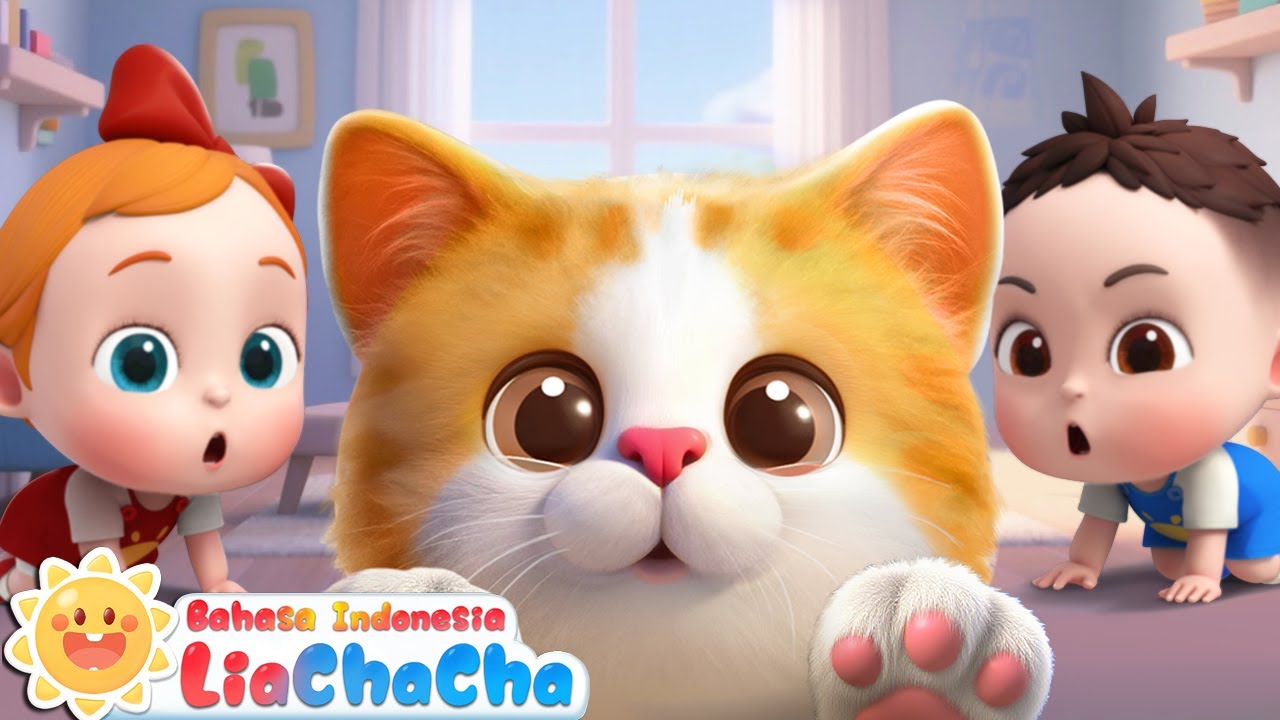Kucing Kecil di Rumah Kami | Kucing yang Imut 🐱| Lagu Anak-anak | LiaChaCha Bahasa Indonesia