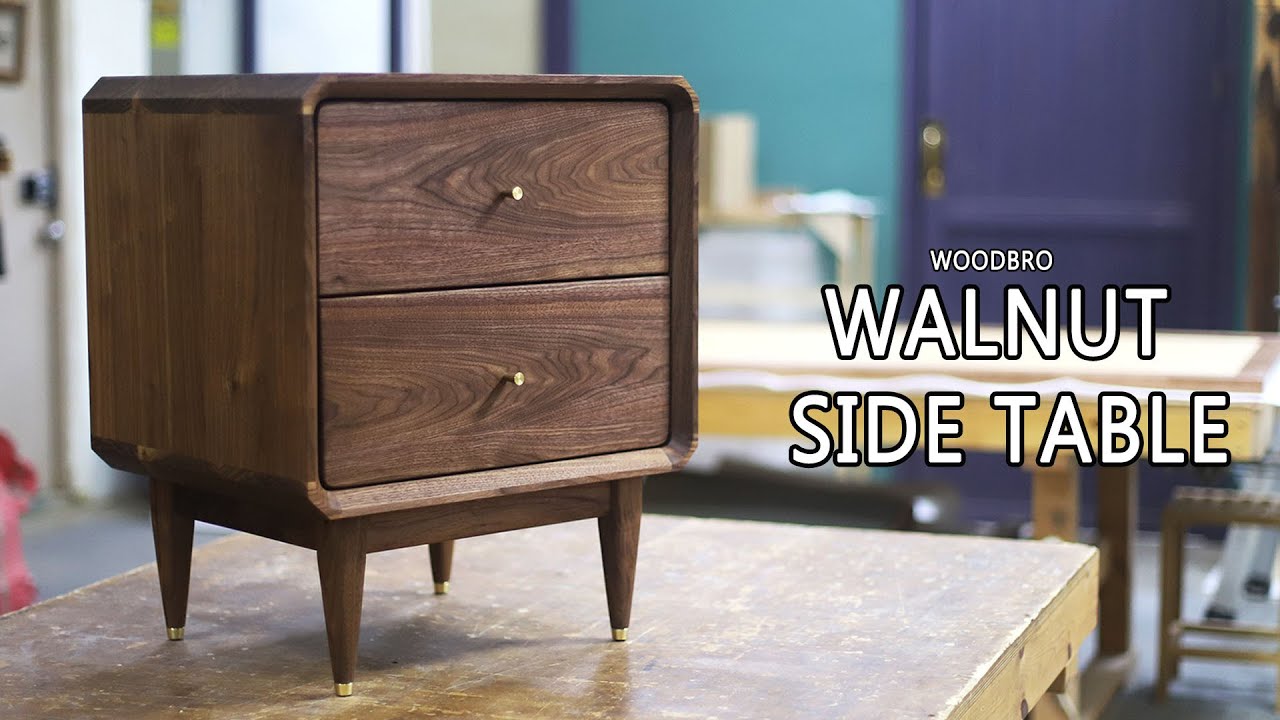 [목공]월넛 침대 협탁 만들기/Making a walnut bed side table