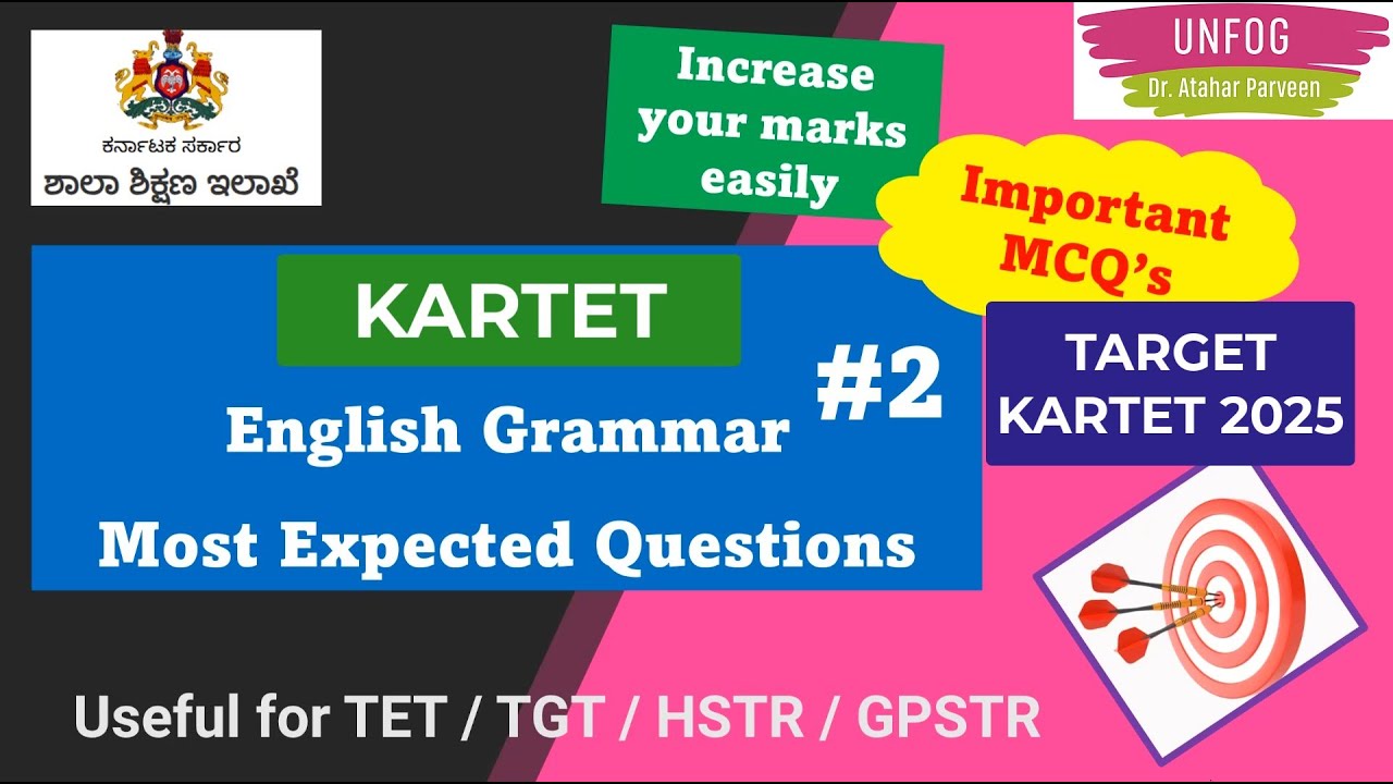 MOST EXPECTED MCQ's with answers 🔥 TET_2025 | ENGLISH GRAMMAR #2 MOST EXPECTED MCQ's with answers