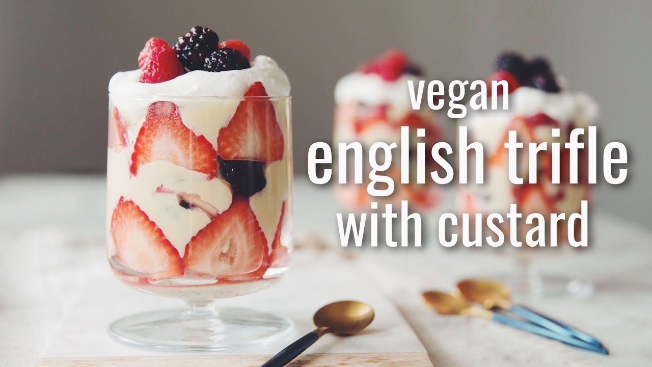 vegan English trifle with custard | hot for food