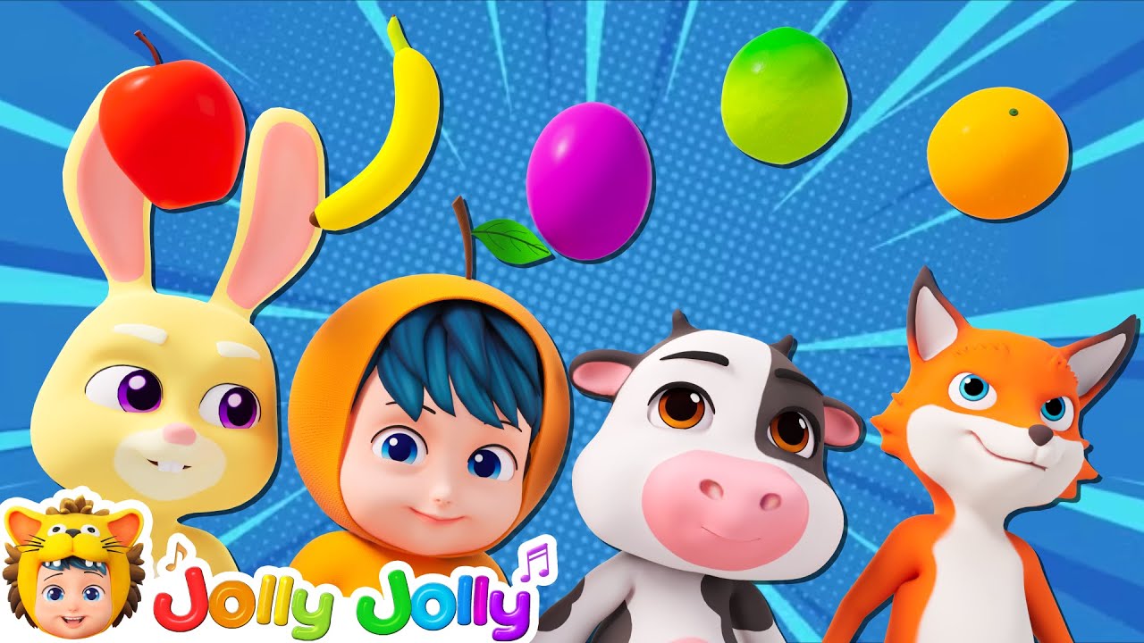 Fruits Finger Family🍌🍇 | Learn Fruits Songs | Jolly Jolly - Learn and Play - Nursery Rhymes