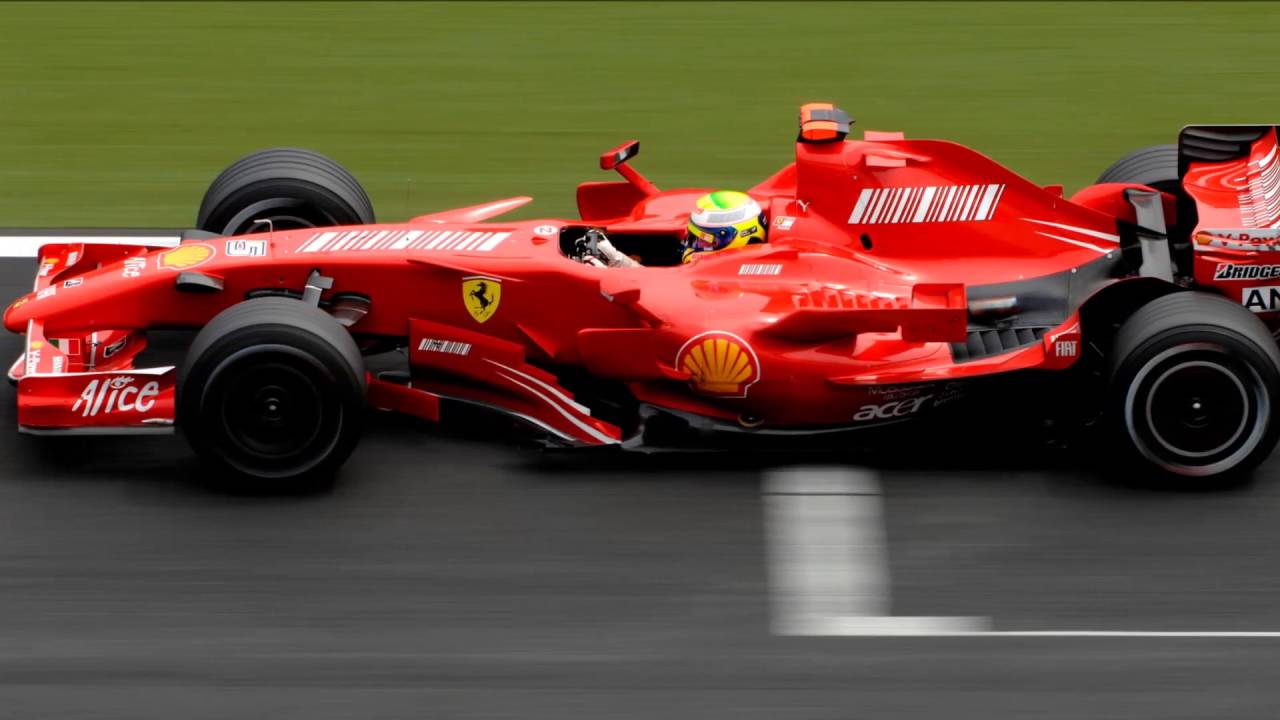 Ferrari F2007 engine sound - downshift and acceleration on the straight