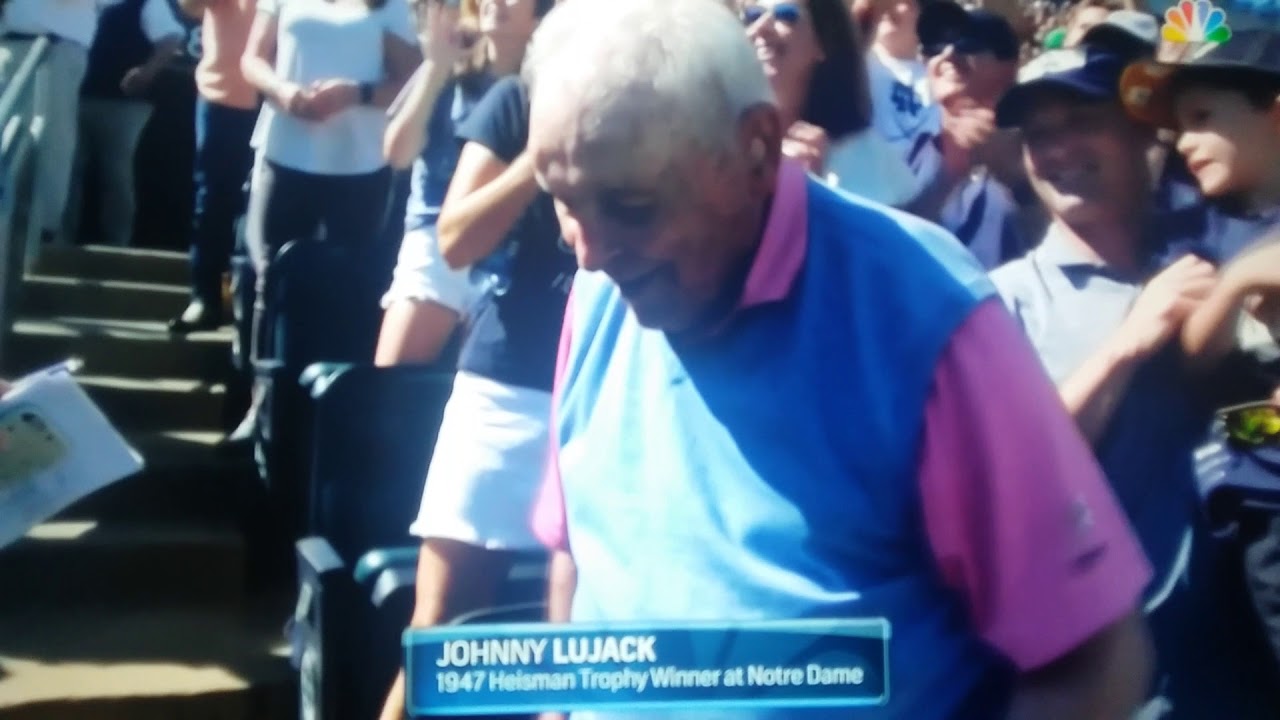 Johnny Lujack 1947 Heisman Winner at Notre Dame September 14,2019 part one