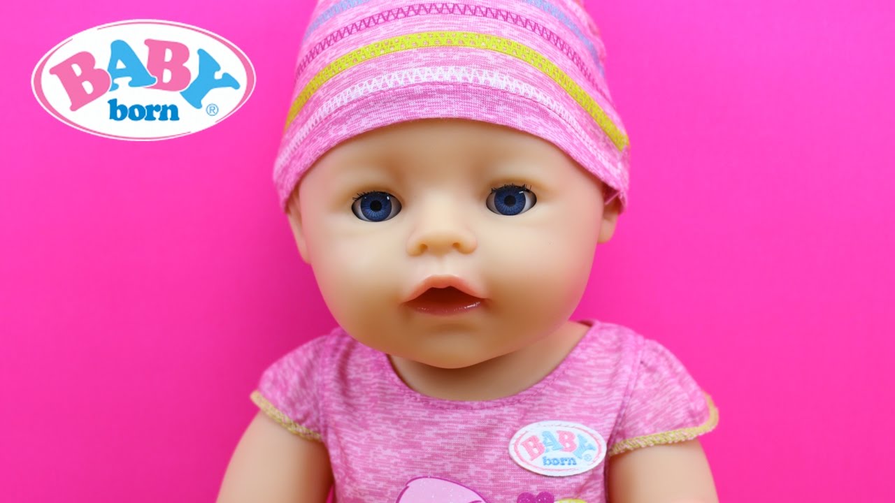 Muñeca Bebé Interactiva Baby Born BANDAI en español | La bebé come papilla llora y hace pipí