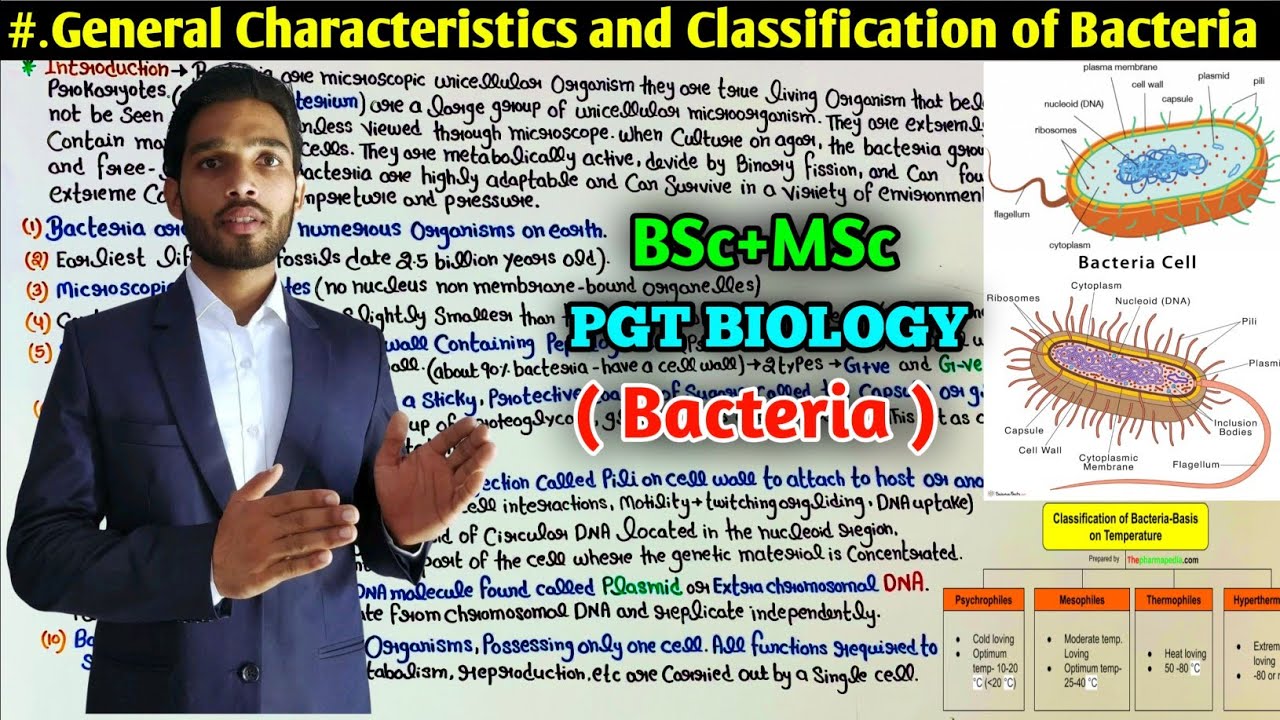 General Characteristics and Classification of Bacteria || BSc || MSc || PGT Biology || MSc Entrance